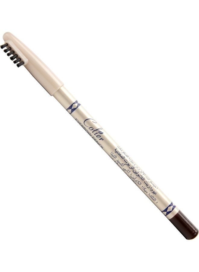 COLIER Perfect Waterproof Eyebrow Pencil With Brush Applicator Dark Brown  - Image 4