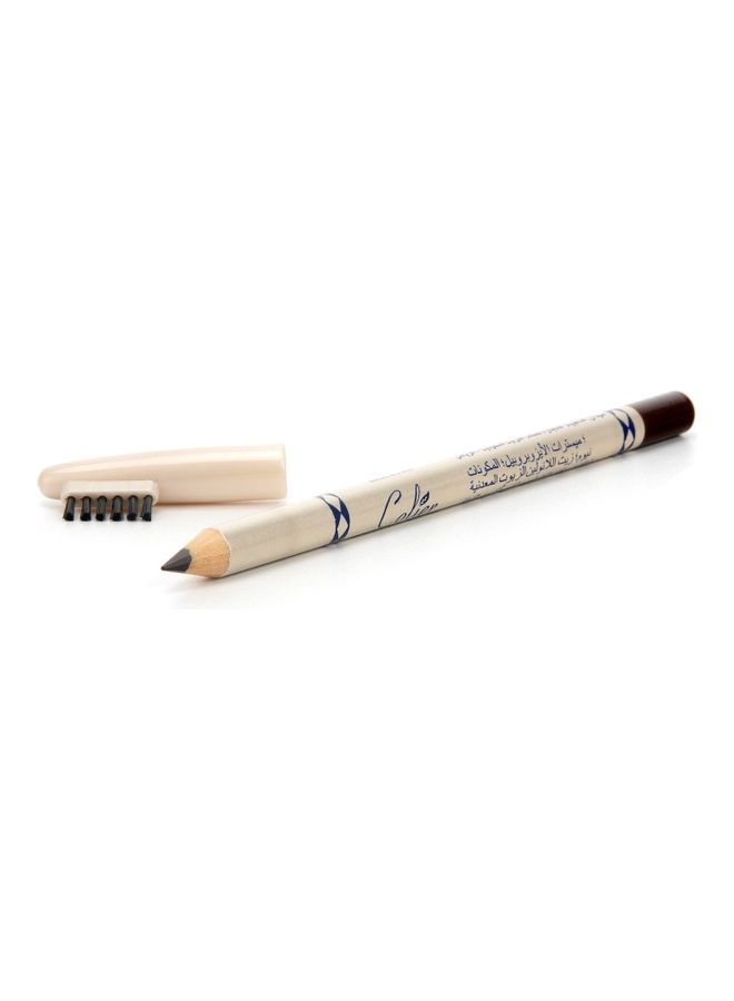 COLIER Perfect Waterproof Eyebrow Pencil With Brush Applicator Dark Brown  - Image 3