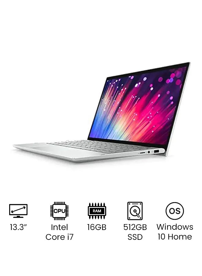 DELL - Inspiron 13 (Upgraded Version) Laptop With 13.3-Inch Full HD Display, 11th Gen Core i7 Processer/16GB RAM/512GB SSD/Intel UHD Graphics/Windows 10 Home /International Version English silver - Image 1
