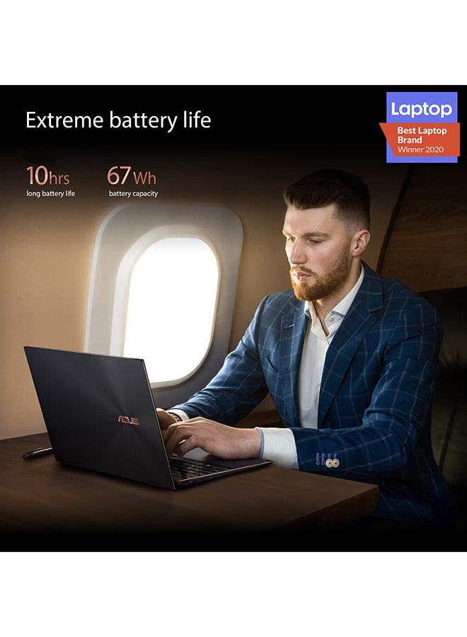 ASUS - ZenBook Flip S Convertible 2-In-1 Laptop With 13.3-Inch UHD Display, 11th Gen Core i7-1165G7 Processor/16GB RAM/1TB SSD/Intel Iris Xe Graphics/Windows 10 Home English Jade Black - Image 1