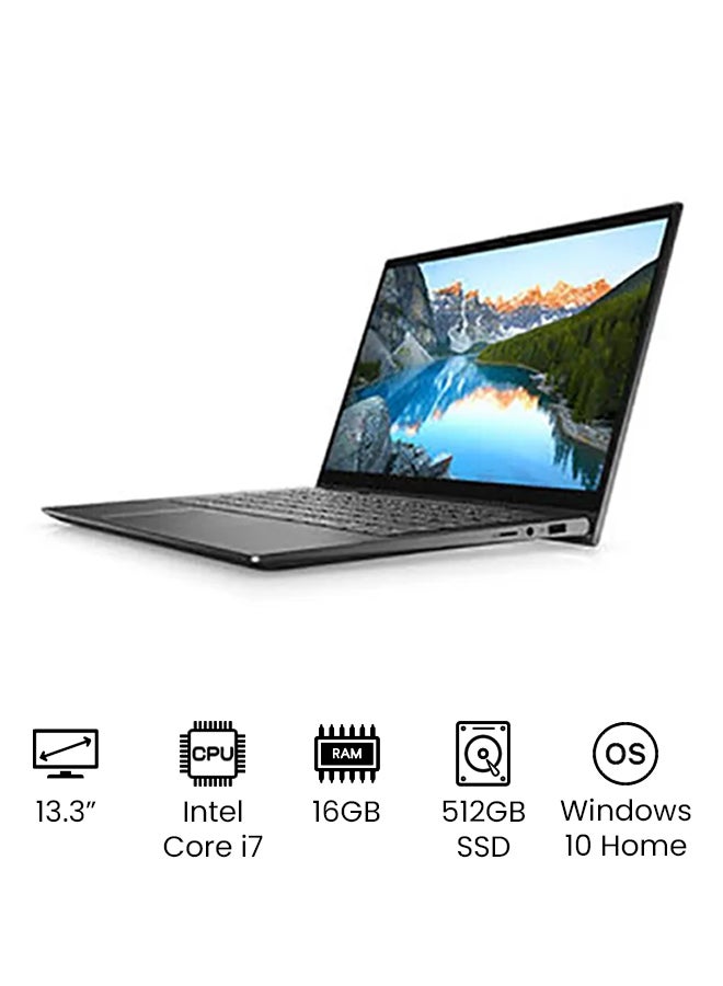 DELL - Inspiron 7306, 13.3 Inches Full HD 2 In 1 Convertible (Upgraded Version) Laptop, Touchscreen, 11th Gen Intel Core i7-1165G7/16GB RAM, 512GB SSD/ IRIS Xe Graphics/Windows 10 Home /International Version English/Arabic Black - Image 1