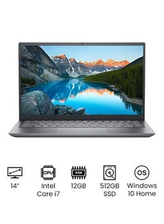 DELL Inspiron 14 5410 Convertible (Upgraded Version) Laptop With 14 Inch Full HD Touchscreen Full HD Display, 11th Gen Intel Core i7-1165G7/ 512GB SSD/ 12 GB RAM/ Intel Iris Xe Graphics/ Windows 10 Home/ /International Version English/Arabic Platinum Silver  - Image 2