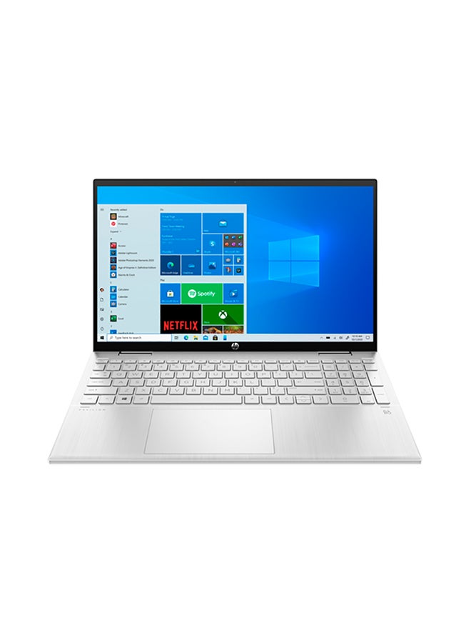 HP - Pavilion 15t-er000 X360 2-In-1 Laptop With 15.6-Inche Full HD Touchscreen Full HD Display, 11th Gen Core i7-1165G7 Processer/8GB RAM/512GB SSD/Intel UHD Graphics/Windows 10 /International Version English Silver - Image 1