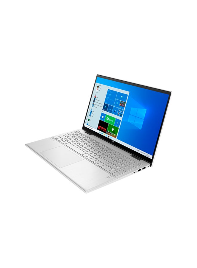 HP - Pavilion 15t-er000 X360 2-In-1 Laptop With 15.6-Inche Full HD Touchscreen Full HD Display, 11th Gen Core i7-1165G7 Processer/8GB RAM/512GB SSD/Intel UHD Graphics/Windows 10 /International Version English Silver - Image 1