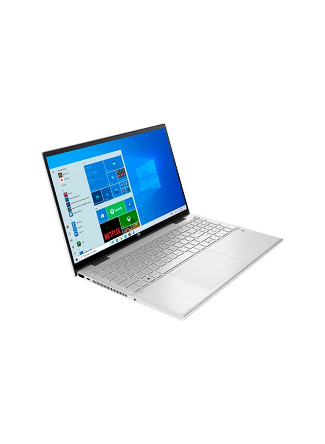 HP - Pavilion 15t-er000 X360 2-In-1 Laptop With 15.6-Inche Full HD Touchscreen Full HD Display, 11th Gen Core i7-1165G7 Processer/8GB RAM/512GB SSD/Intel UHD Graphics/Windows 10 /International Version English Silver - Image 1