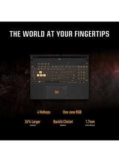 TUF F15 Gaming FX507ZC-HN028W, (Upgraded Version) Laptop,i7-12700H 16GB 512GB PCIE G3 SSD,NV RTX3050,Win11 Home,15.6 Inch FHD 1920X1080 16:9 144Hz,HD Webcam,International Version English/Arabic Jaeger Gray - v1649057385/N52920075A_9