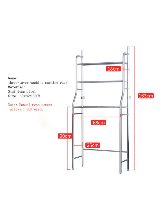 Generic 2 Shelf Towel Storage Rack Organizer Over The Toilet Bathroom Space Saver White 65 X 25 X 160cm  - Image 3
