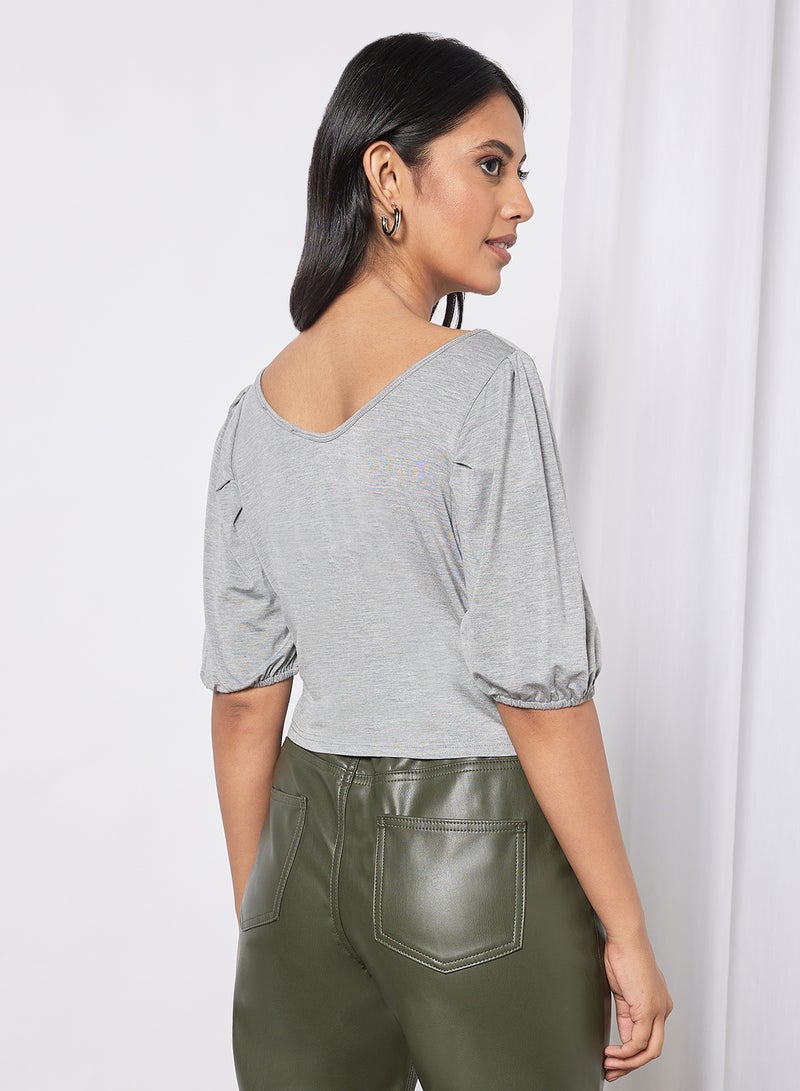 Aila Fashionable Trendy Top Grey  - Image 2