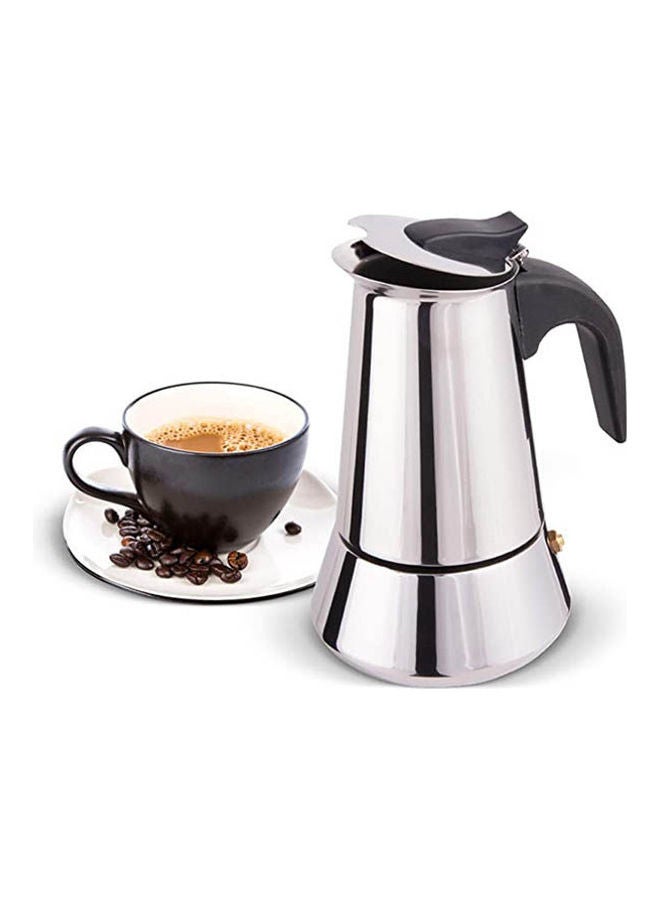 Stovetop Espresso Maker, Moka Pot, Italian Coffee Maker, Coffee Percolator Silver 250ml - v1649060804/N53061539A_1