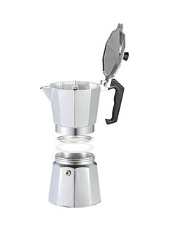 Generic 3-Cup Aluminum Espresso Percolator Coffee Stovetop Maker Mocha Pot Silver 250ml  - Image 2