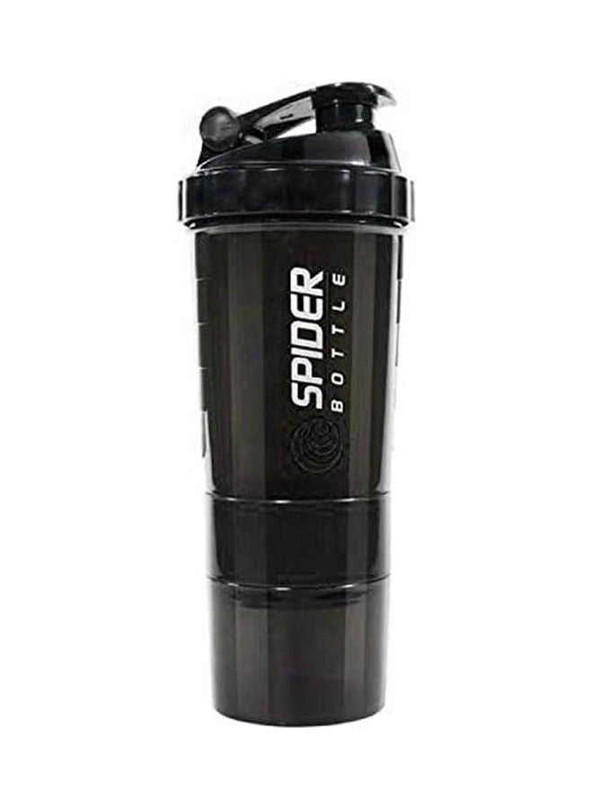 SPIDER - Protein Shaker Sports Water Bottle With Inserted Mixing Ball Black 500ml - Image 1
