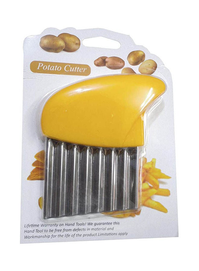 Sliced Potato And Pickles Zigzag Stainless Steel Yellow - Image 1