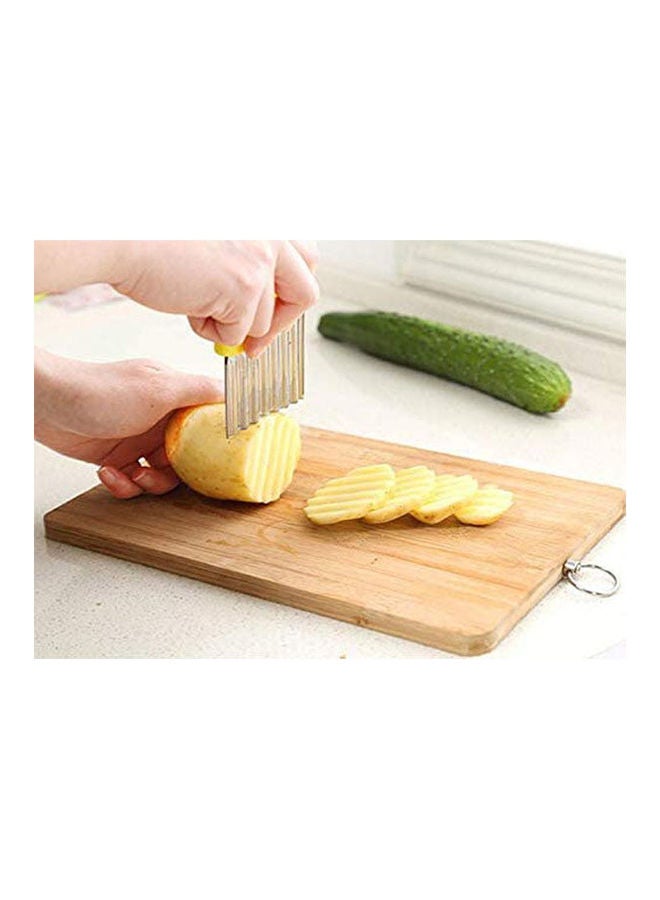 Sliced Potato And Pickles Zigzag Stainless Steel Yellow - Image 2