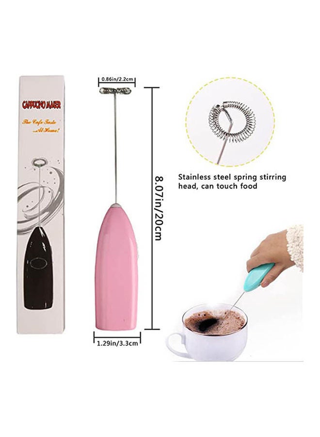 Milk Frother，Handheld Electric Coffee Beverage Mixer，Stainless Steel High-Power Battery-Powered Foam Machine 96RBLM3X White  - Image 2