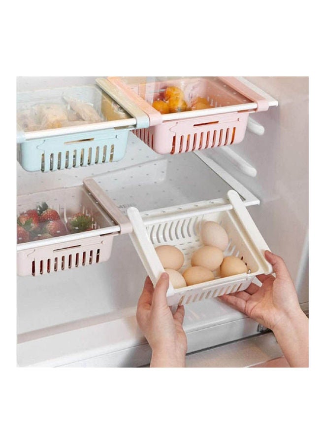 Fridge Storage Organizer Creative Fridge Layer Storage Rack Refrigerator Partition Sliding Drawer BLue  - Image 2