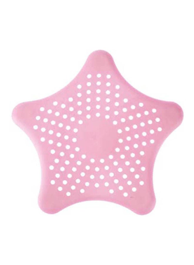 Silicone Star Shaped Sink Strainer Pink 16x14cm
