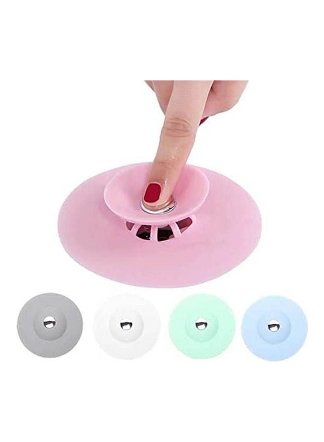 Shower Drain Stopper And Strainers Deodorizer Plug Hot Bathtub Cover Silicone Protectors Good Grips Hair Catchers For Floor 4 Psc Multicolour 10x3.6cm - Image 1