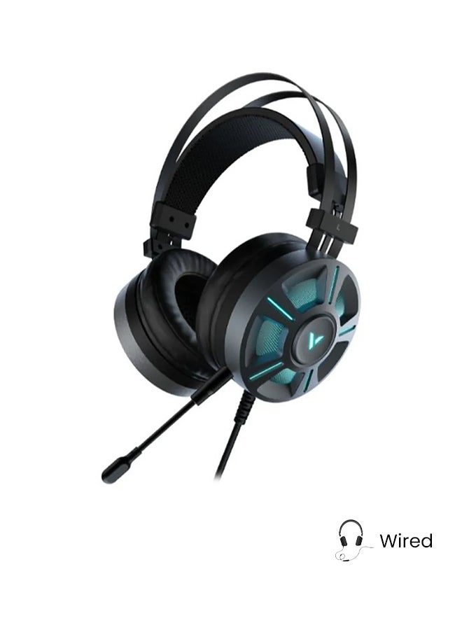 رابو سماعة رأس للألعاب بتصميم يغطي الأذن ومزودة بميكروفون لجهاز بلايستيشن 4/ بلايستيشن 5/ إكس بوكس ون/ إكس بوكس سيريس إكس/ نينتندو سويتش/ الكمبيوتر المكتبي - Image 2