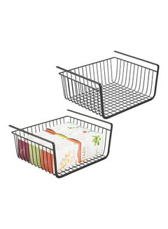 Generic Household Under Shelf Hanging Storage-Large- 2 Pack Black 33x25.4x15.2cm  - Image 1