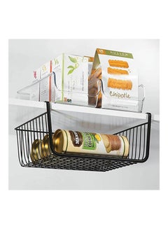 Generic Household Under Shelf Hanging Storage-Large- 2 Pack Black 33x25.4x15.2cm  - Image 2
