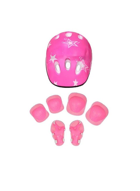 7-Piece Skateboard Gear Set In Pink For Safety While Riding For Your Little One ‎26x20x12cm