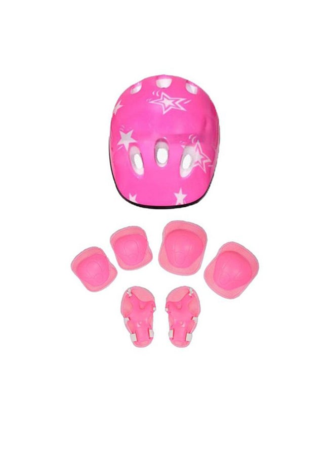 Generic 7-Piece Skateboard Gear Set In Pink For Safety While Riding For Your Little One ‎26x20x12cm  - Image 1