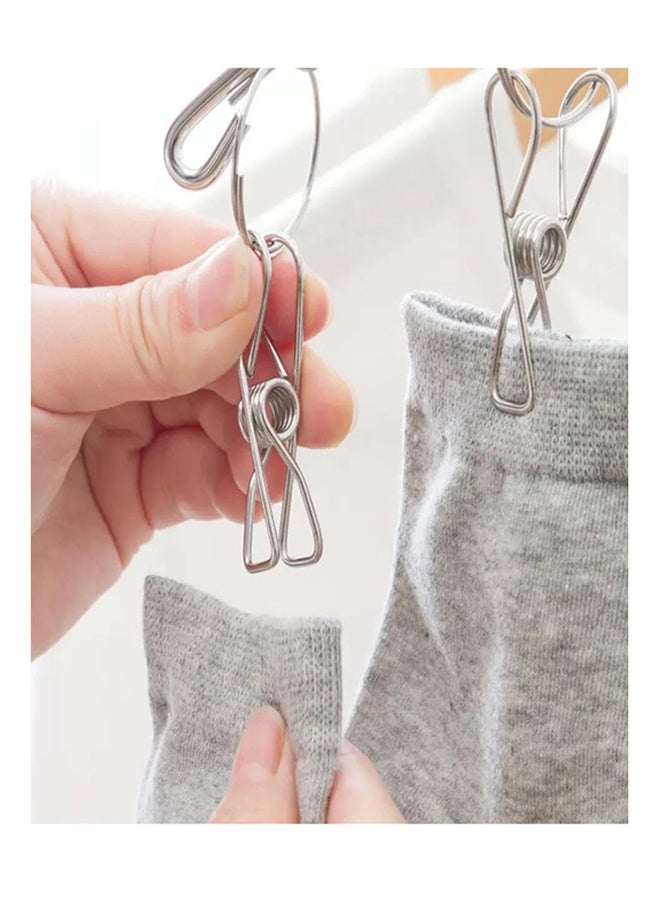 fashionhome Stainless Steel Square Shaped Clothes Hanger Silver 38cm - Image 3