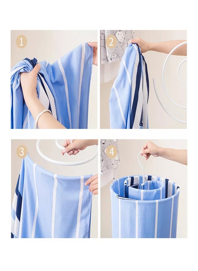 fashionhome Stainless Steel Round Spiral Sheets Hanger Silver 37 x 0.8cm - Image 3