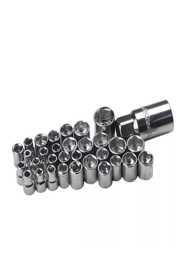 fashionhome 40-Piece Socket Wrench Set Silver/Yellow/Blue  - Image 5
