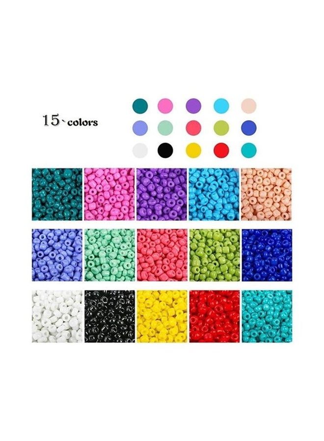 15000-Piece Glass Beads And Alphabet Letter Jewellery Making Kit - Image 2