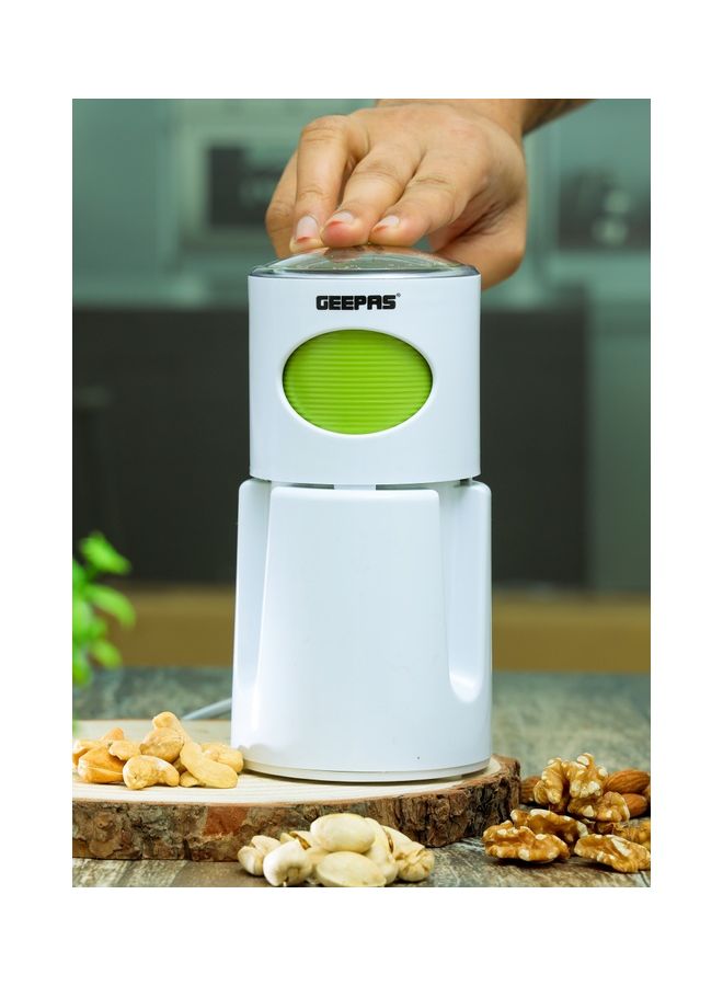 GEEPAS - Wet & Dry Grinder Powerful Copper Motor | Stainless Steel Blades | Smoothies-Protein Shakes And Spice Grinder 280.0 W GCG41015 White, Green - Image 1