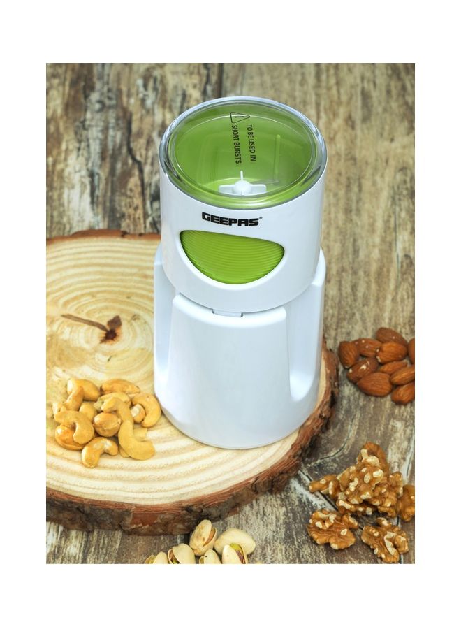 GEEPAS - Wet & Dry Grinder Powerful Copper Motor | Stainless Steel Blades | Smoothies-Protein Shakes And Spice Grinder 280.0 W GCG41015 White, Green - Image 1