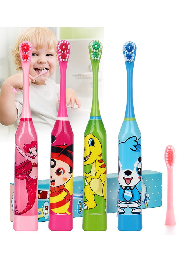 Children Automatic Ultrasonic Waterproof Electric Toothbrush With 2 Brush Heads - Image 3