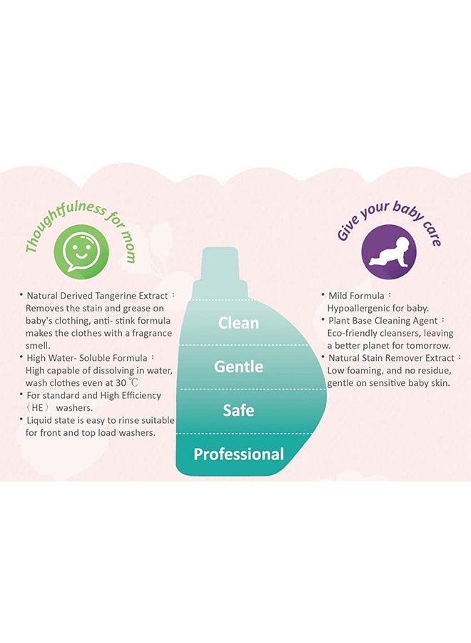 FARLIN - Clean 2.0 Baby Clothing Detergent Refill Pack 800ml – Gentle, Hypoallergenic And Stain-Removing Laundry Liquid - Image 1