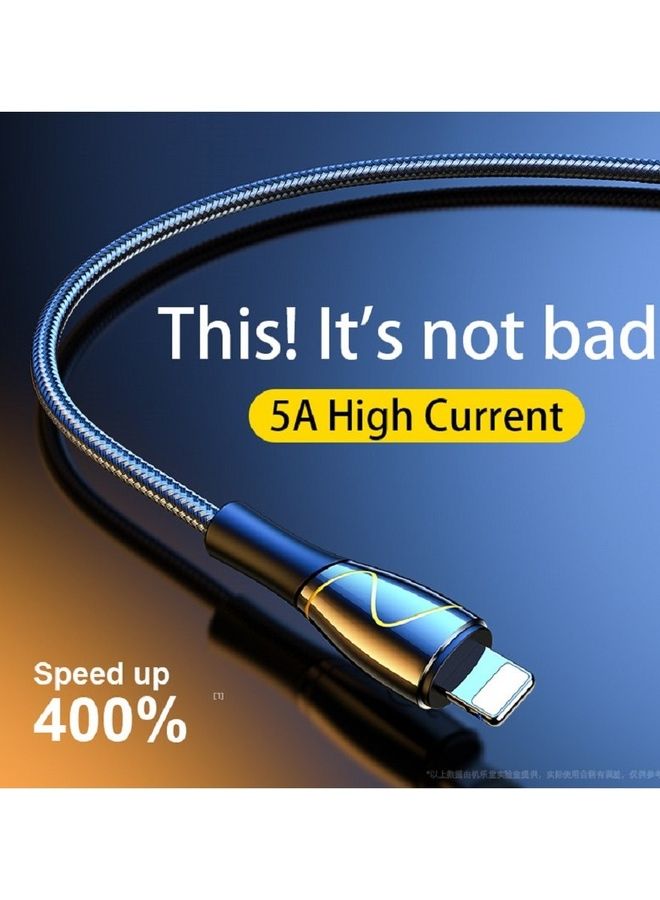 جوي روم كابل نقل بيانات وشحن سريع بمنفذ USB إلى Type C بشدة تيار 3 أمبير وتصميم مضفر من النايلون بطول مترين أسود - Image 4