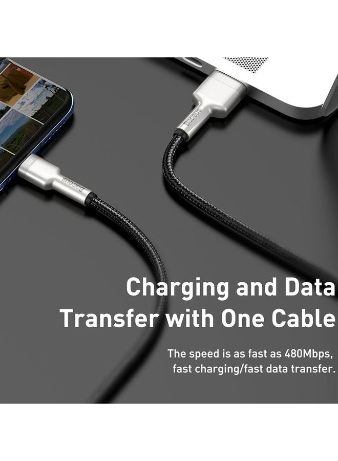 Baseus Cafule Series 2m Metal Data Cable USB to Type-C 66W Fast Charging Cable for Huawei P30, P20 Lite, P20, Mate 20, Mate 20 pro, Mate RS, Honor View 20,Honor Magic 2 etc. and all Android devices () Black - Image 5