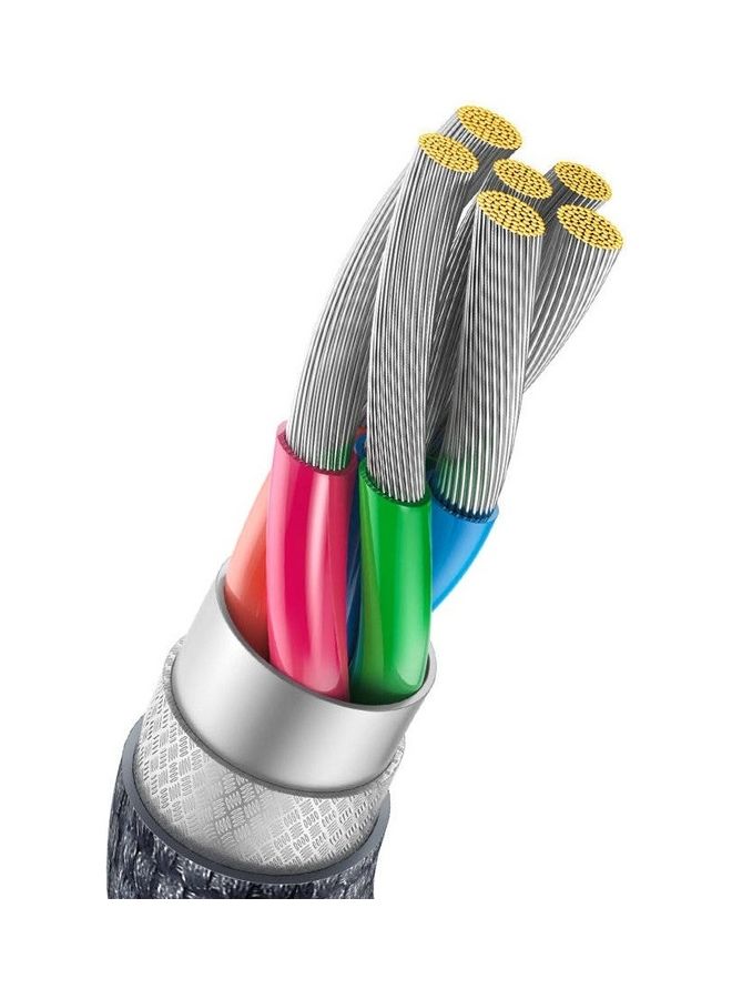 Baseus 100W USB-A to USB-C Cable Fast Charge, Aluminum Alloy Casing Nylon Braided Type-C Cable for Pad Air/iPad Pro, Samsung Galaxy S21/S10/S9/Plus, Huawei, Xiaomi and Many More (1.2M) Black - Image 2