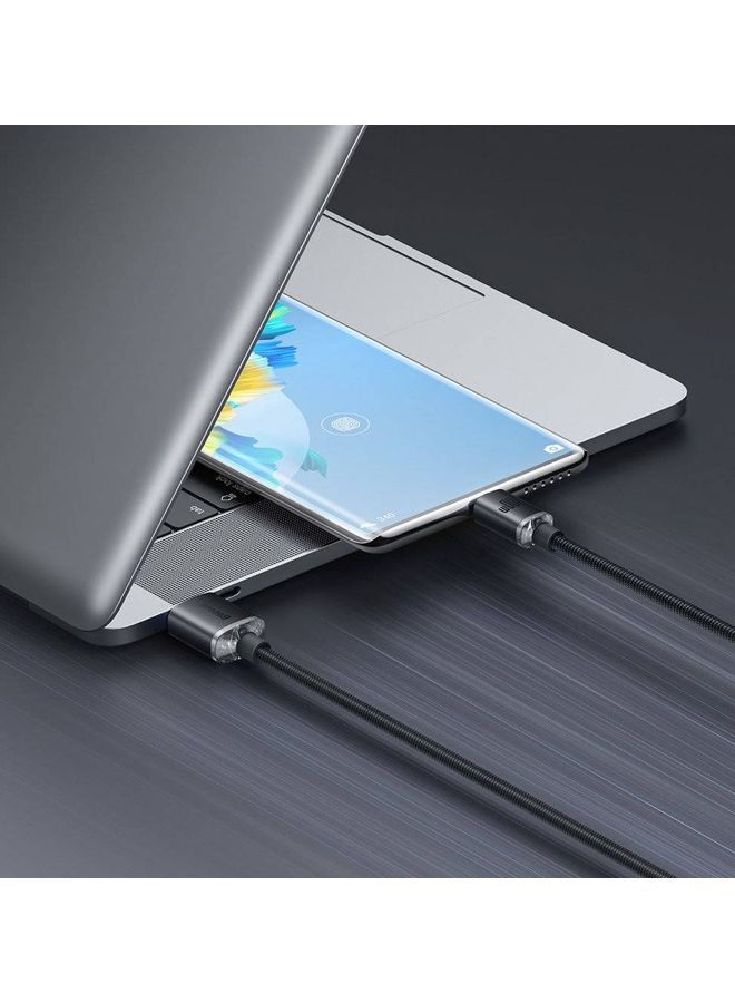 Baseus 100W USB-A to USB-C Cable Fast Charge, Aluminum Alloy Casing Nylon Braided Type-C Cable for Pad Air/iPad Pro, Samsung Galaxy S21/S10/S9/Plus, Huawei, Xiaomi and Many More (1.2M) Black - Image 5