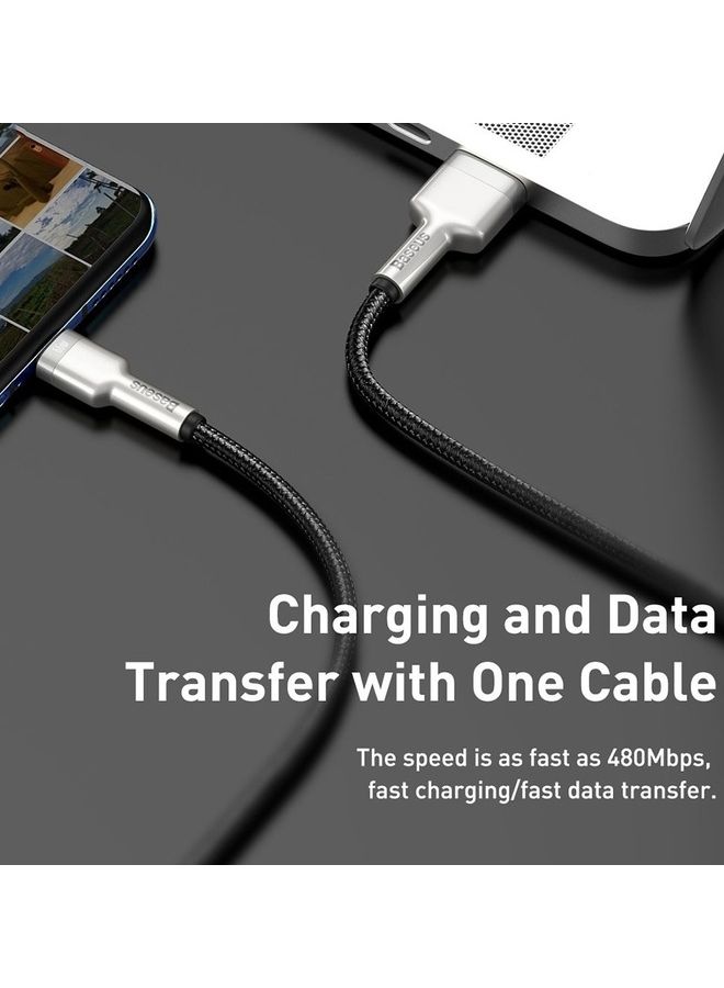 Baseus Cafule Series 1m Metal Data Cable USB to Type-C 66W Fast Charging Cable for Huawei P30, P20 Lite, P20, Mate 20, Mate 20 pro, Mate RS, Honor View 20,Honor Magic 2 etc. and all Android devices () Black  - Image 5