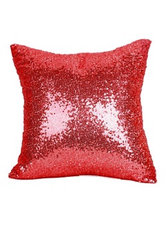 Amal Reversible Sequin Cushion Cover Unique Luxury Quality Decor Items For The Perfect Stylish Home Red 40 x 40cm  - Image 1