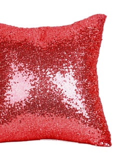 Amal Reversible Sequin Cushion Cover Unique Luxury Quality Decor Items For The Perfect Stylish Home Red 40 x 40cm  - Image 2