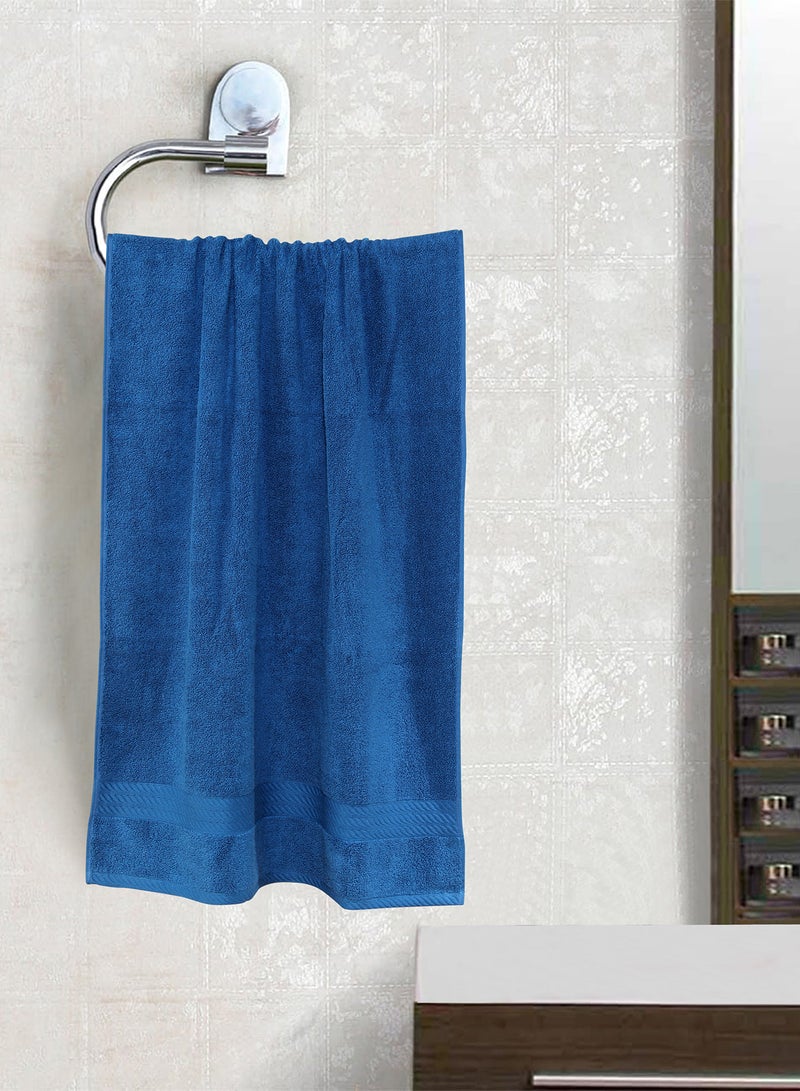 Hometown 6 Pack Bathroom Towel Set - 550 GSM 100% Cotton Weft - Blue Color -Economical Blue/White - W002 68 x 137/41 x 71/33 x 33cm - Image 2