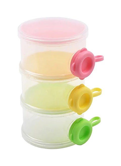 3-Layer Portable Separate Leak Proof Baby Milk Powder Container With Individual Lid