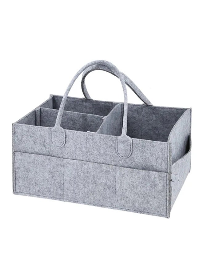 Baby Changing Diaper Organizer Basket Nursery Diapers Table Caddy Bag -Grey - Image 1