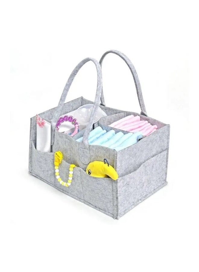 Baby Changing Diaper Organizer Basket Nursery Diapers Table Caddy Bag -Grey - Image 5