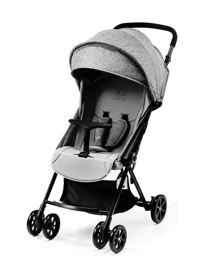 Kinderkraft Compact Folding Lightweight Stroller Lite Up Baby Pushchair Buggy With Adjustable Foot Rest And Rain Cover