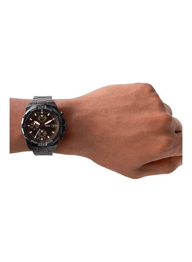 FOSSIL - Men's Bronson Stainless Steel Chronograph Watch FS5876 - Image 1