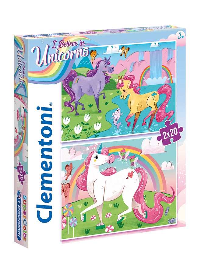 كلمينتوني أحجية الصورة المقطّعة آي بيليف إن يونيكورن مكونة من 40 قطعة - Image 1