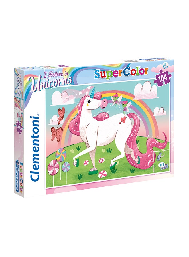 Clementoni I Believe In Unicorn Jigsaw Puzzle – 40 Pieces – Kids Ages 6+ – Magical & Educational Game - Image 1