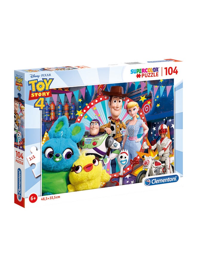 كلمينتوني لعبة تركيبية بتصميم فيلم Toy Story 4 مكونة من 104 قطع طراز 130742 48.5 x 33.5سم - Image 1